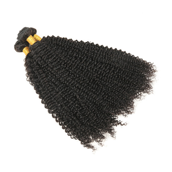 Peruvian Curly Human Hair 3 Bundles Non-Remy Hair Weaves 8-28Inch Natural Black Color Can Be Mixed 