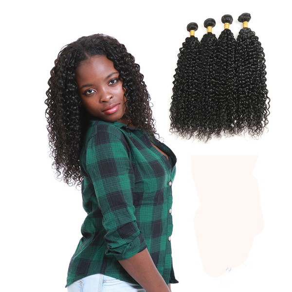 Brazilian water wave 4 bundles Hair Weave 100% Human Hair 10-30 Inch Non-Remy Hair Extension Machine Double Weft Natural Color