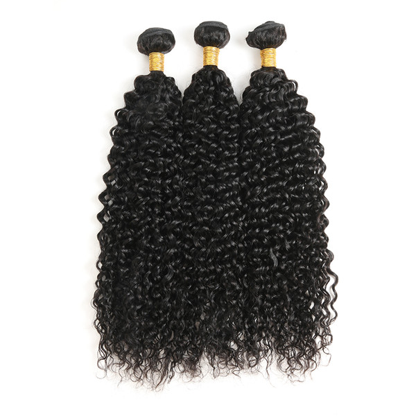 Brazilian water wave 3 bundles Hair Weave 100% Human Hair 10-30 Inch Non-Remy Hair Extension Natural Color