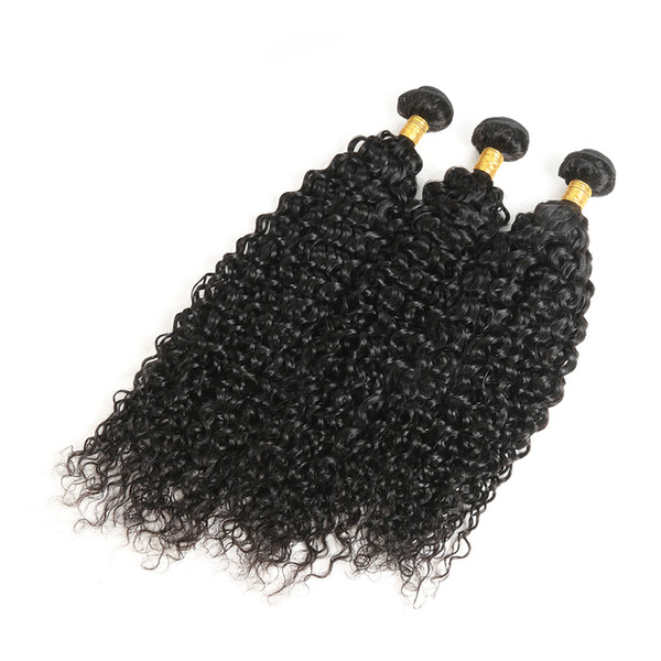 Indiian water wave 3 bundles Hair Weave 100% Human Hair 10-30 Inch Non-Remy Hair Extension Natural Color