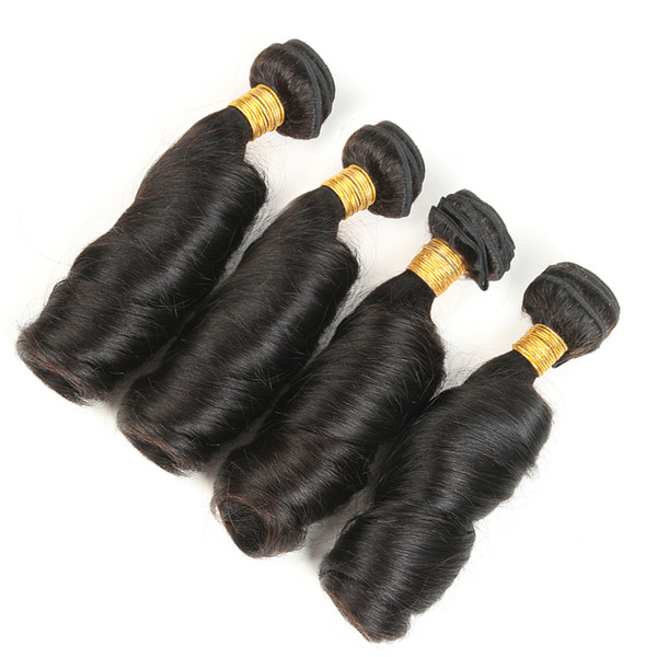 Malaysian Funmi Curly Hair Weave 4 Bundles 100% Human Hair 12-28 Inch Natural Color