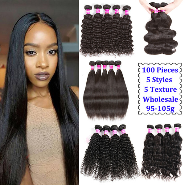 Glary Human Hair Wholesale 8A Unprocessed Brazilian Hair Peruvian Malaysian Body Straight Deep Water Wave Kinky Curly Human Hair Weaves