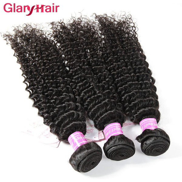 Glary Hair Extensions Kinky Curly Human Hair Weave Bundles Mongolian Brazilian Kinky Curly Virgin Hair Bundles