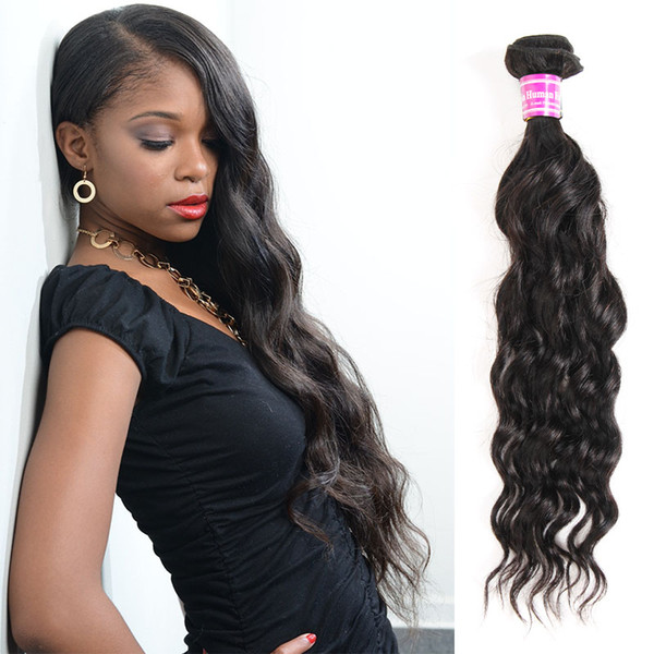 Mink Brazilian Virgin Hair Weft Water Wave 8inch-26inch Wet & Wavy Virgin Hair Bundles 8a Grade Unprocessed Natural Culry Human Hair Weaves