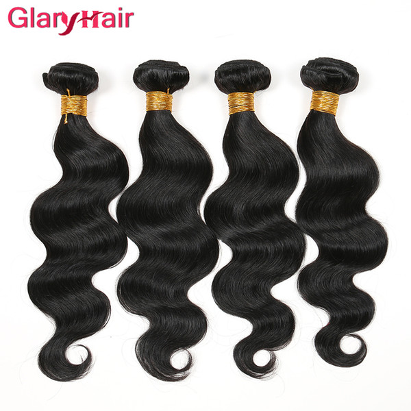 Glary New Arrival Brazilian Virgin hair Body Wave Remy Human Hair Extensions Peruvian Malaysian Indian Body Wave Double Hair Weft Wholesale