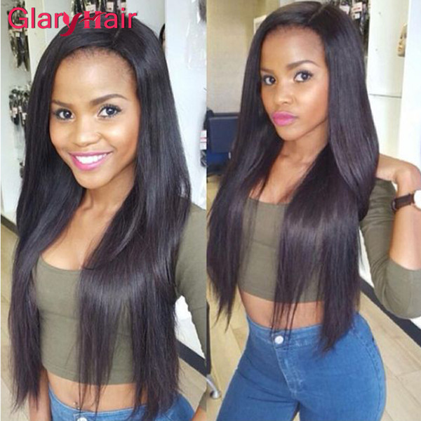 Glary Real Human Hair Extensions Malaysian Virgin Hair Bundles Straight Hair Weaves Wholesale Unprocessed Wefts 6 bundles 