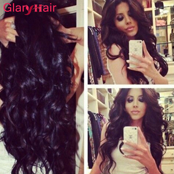 Wholesale Glary Hair Products Cheap Peruvian Brazilian Malaysian Virgin Hair Bundles Straight Body Wave Kinky Curly Human Hair Extensions 8a