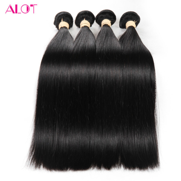 Brazilian Straight Hair 4 Bundles Unprocessed Human Straight Hair Weaves Natural Color Brazilian Hair Bundles Cheap 100G/Bundles Weave