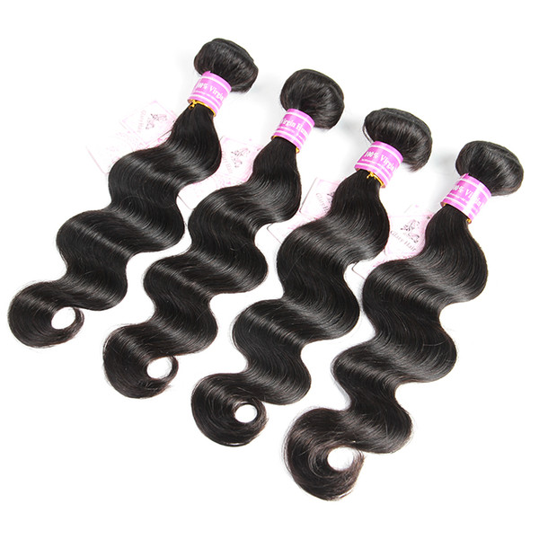 2017 Hot Bemiss Brazilian Hair Weave Unprocessed Virgin Human Hair Wefts Indian Malaysian Peruvian Hair Extensions 4PCS Body Wave Bundles