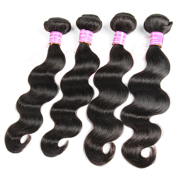 Brazilian Virgin Huma Hair Weaves Malaysian Indian Cambodian Mongolian Peruvian Hair Bundles Natural Blac Body Wave Human Hair Extensions