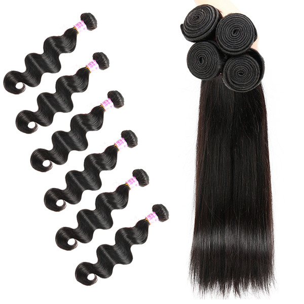 4 5 6 Bundles Virgin Human Hair Weaves High Quality Cheap Items Health and Beauty Body Wave and Straight Can Be Permed