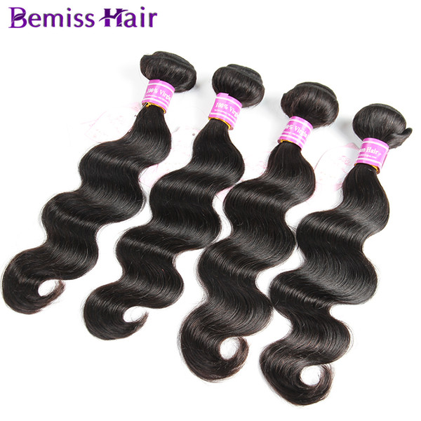 Top Selling!!!Brazilian Hair Bundles Malaysian Peruvian Indian Virgin Human Hair Weaves Natural Black Natural Body Wave Hair Extensions