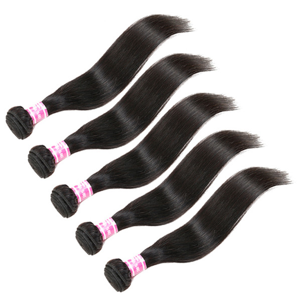 Malaysian Human Hair Weaves Brazilian Cambodian Mongolian Indian Malaysian Peruvian Hair Bundles Natural Black Straight Bemiss Remy Hair