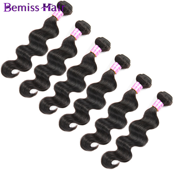 Bemiss Unprocessed Virgin Human Hair Weaves 6 Bundles Health And Beauty Body Wave Peruvian Indian Brazilian Cambodian Mongolian Hair Bundles