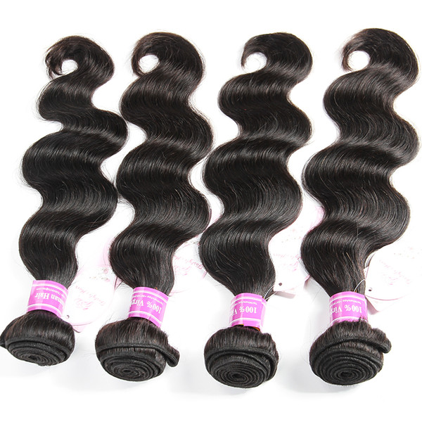 Malaysian Cambodian Mongolian Peruvian Indian Brazilian Virgin Human Hair Weaves Natural Black Body Wave Health and Beauty Human Hair Bundle