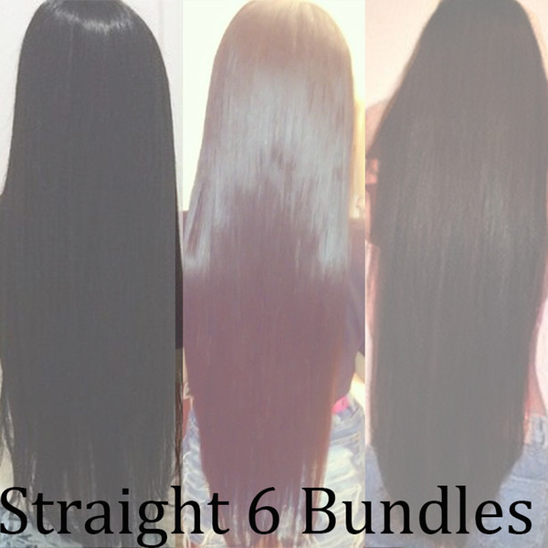 Straight Hair Bundles Brazilian Malaysian Indian Cambodian Mongolian Peruvian Virgin Human Hair Weave Extensions Unprocessed Natural Color