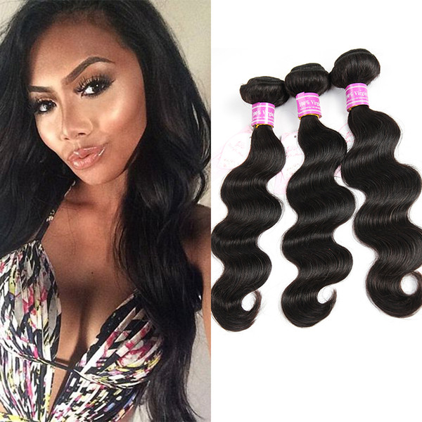 Bemiss New Brazilian Natural Black Body Wave Virgin Human Hair Mix Order Time-limited Rushed 6 Pcs Per Lot Mongolian Cambodian Peruvian Hair