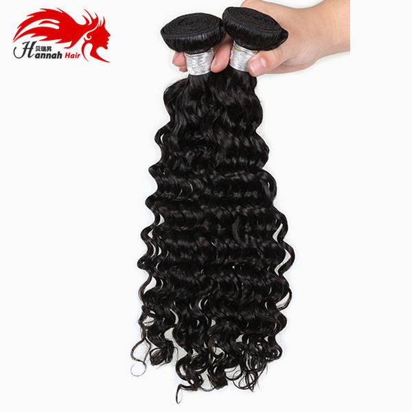 Hannah Product Deep Wave Brazilian Hair Weave Bundles Remy Hair Weaving 10