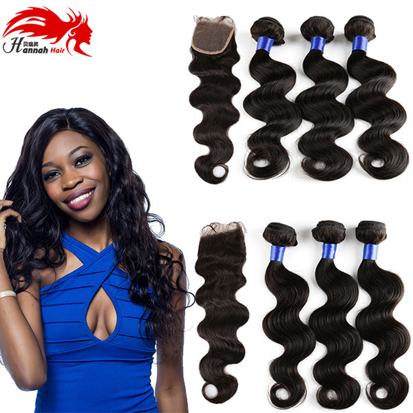 Brazilian Body Wave With Closure 3 Bundles Human Hair And a Closure Brazilian Virgin Hair Body Wave With Closure