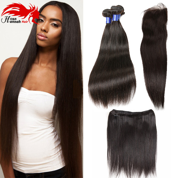 Hannah product Malaysian Straight Hair 16 Inch-26Inch Remy Hair Bundles 1 Piece Human Hair Natural Color