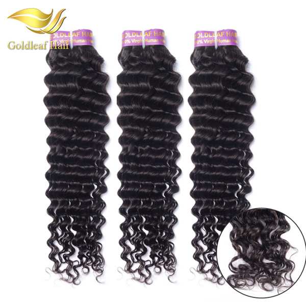 Malaysian Curly Hair 3pcs lot Deep Wave Malaysian Virgin Hair Bundles 8-28 inch Natural Black Malaysian Peruian Indian curly hair