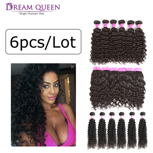 8A Malaysian Virgin Straight Body Wave Human Hair Extensions 6 Bundles Kinky Curly Deep Water Wave Brazilian Remy Human Hair Wefts