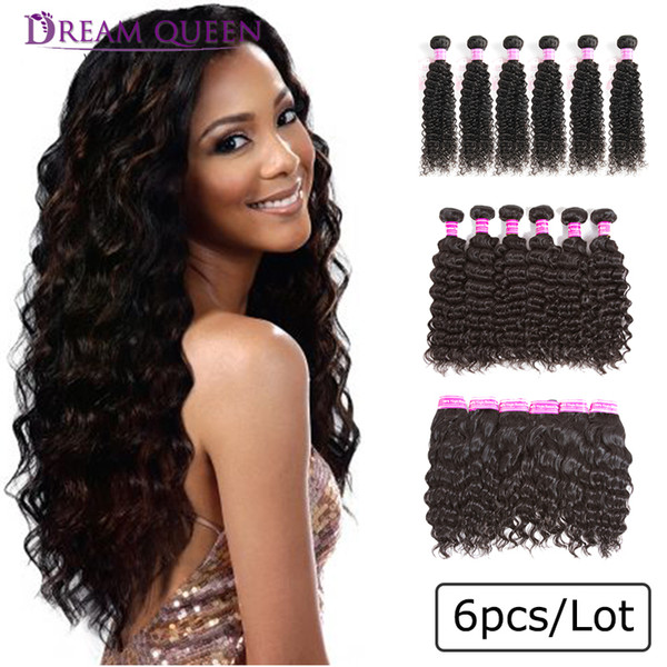 Mink Wholesale Brazilian Virgin Hair Bundle Deals Water Wave Hair Weaves Deep wave Kinky Curly Hair Weave Bundles Mix Texture 5/6 pieces