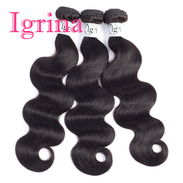 Igrina Peruvian Body Wave Virgin Hair 3 Bundles Deals Unprocessed Wet And Wavy Human Hair Bundles Body Wave Weave Hair Extensions