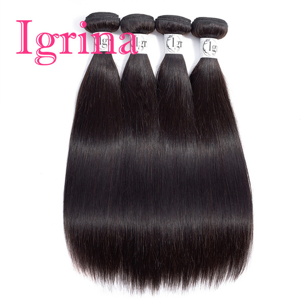 Igrina Peruvian Virgin Hair Straight 4 Bundles Deals Unprocessed Good Cheap Weave Human Hair Extensions Mink Remy Silky Straight Hair