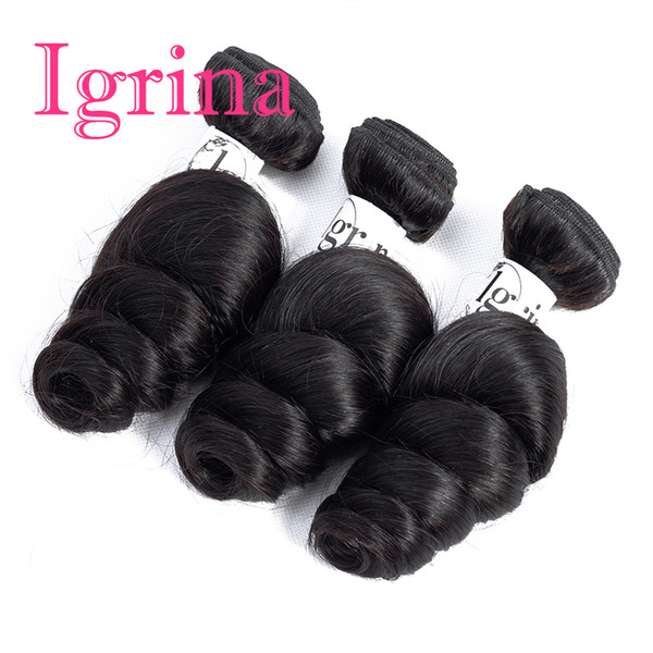 Igrina Peruvian Virgin Hair Loose Wave 3 Bundles Deals Unprocessed Human Hair Weave Bundles Peruvian Loose Wave Hair Extensions