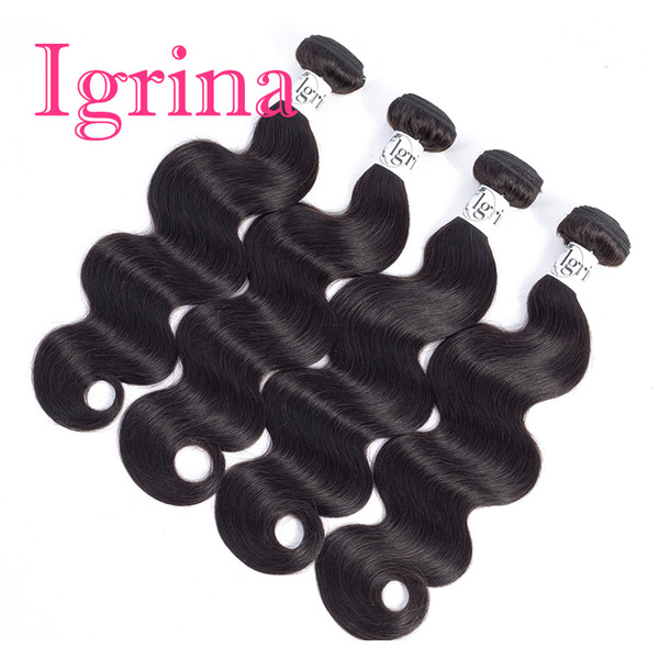 Igrina Malaysian Virgin Hair Body Wave 4 Bundles Deals Tight Unprocessed Good Cheap Weave Human Hair Extensions Mink Wet And Wavy Remy Hair