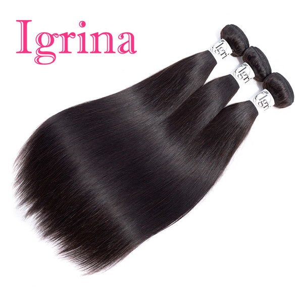 Igrina Malaysian Virgin Hair Straight 3 Bundles Deals 100% Unprocessed Good Cheap Weave Human Hair Extensions Mink Remy Silky Straight Hair