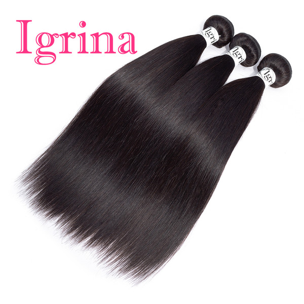 Igrina Peruvian Virgin Hair Straight 3 Bundles Deals Unprocessed Good Cheap Weave Human Hair Extensions Mink Remy Silky Straight Hair Bundle