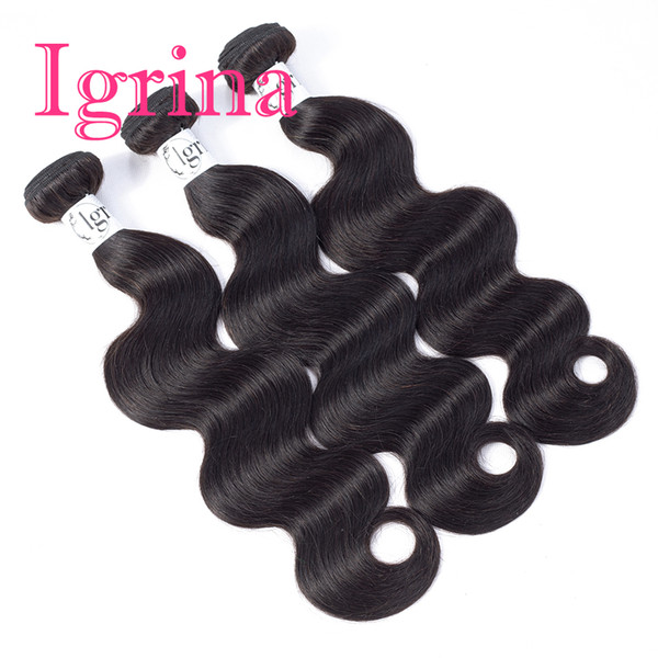 Igrina Raw Indian Virgin Hair Body Wave 3 Bundles Deals Good Cheap Weave Human Hair Extensions Wet And Wavy Remy Hair Bundles