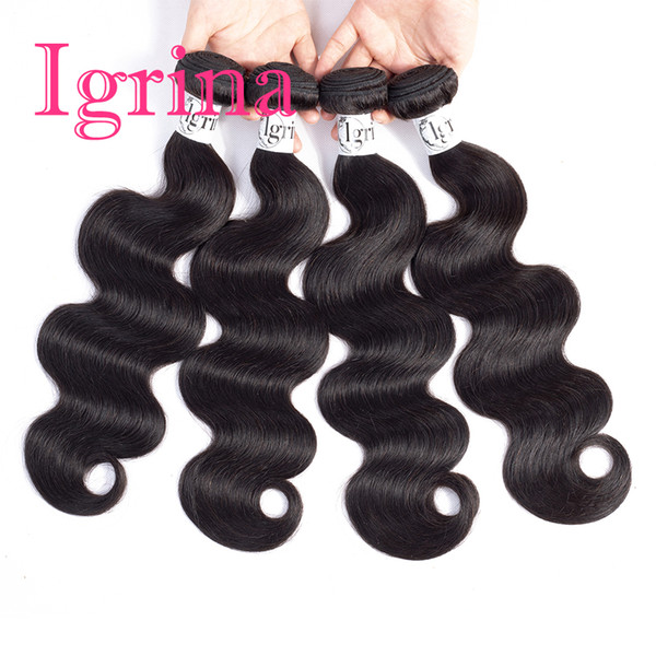 Igrina Malaysian Virgin Hair Body Wave 4 Bundles Deals Unprocessed Cheap Weave Human Hair Extensions Mink Wet And Wavy Remy Hair