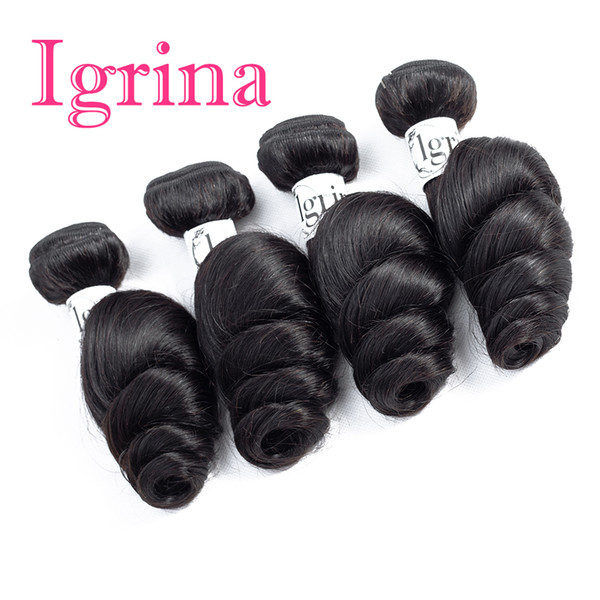 Igrina Malaysian Virgin Hair Loose Wave 4 Bundles Deals 100% Unprocessed Good Cheap Weave Human Hair Extensions Mink Wet And Wavy Remy Hair