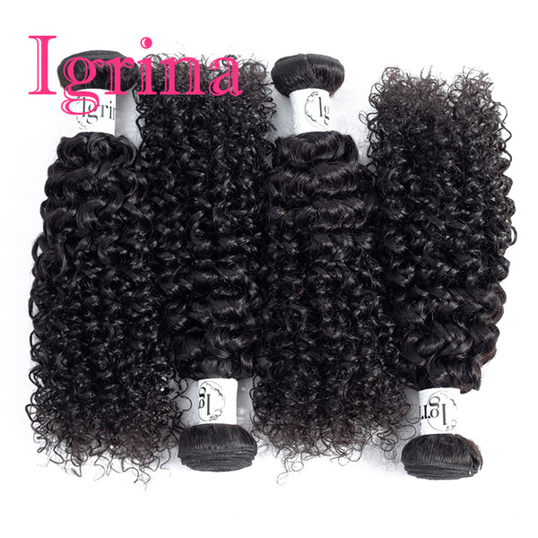 Igrina Raw Indian Curly Virgin Hair 4 Bundles Deals Unprocessed Good Cheap Weave Human Hair Extensions Remy Wet And Wavy Deep Curly Hair