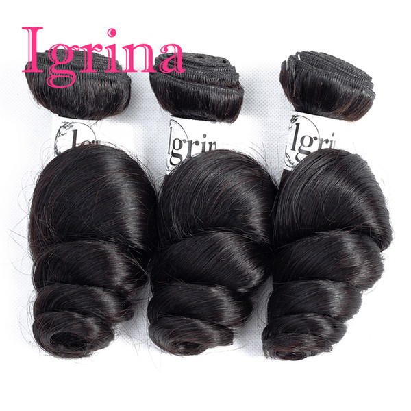 Igrina Peruvian Virgin Hair Loose Wave 3 Bundles Deals 8A Unprocessed Good Cheap Weave Human Hair Extensions Wet And Wavy Remy Hair Bundles