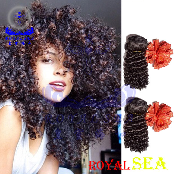 Grade 7A unprocessed virgin hair Double weft Brazilian kinky curly hair 100g pc Beautifuls black virgin human hair weave Extension