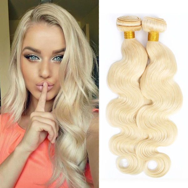 613 Blonde Extensions 4 Bundle Deals Body Wave Virgin Hair 12-26 inch Peruvian Brazilian Indian Remy Human Hair Weave Bundle