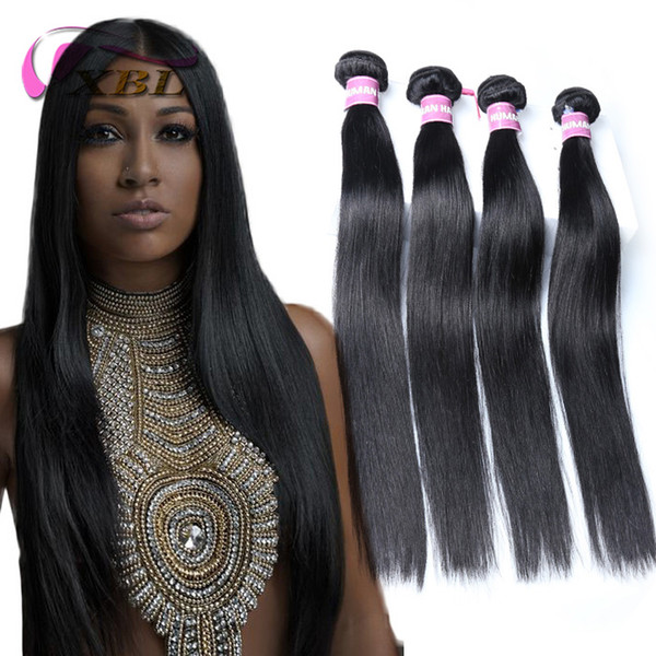 XBL Silky Straight Hair 3/4PCS Virgin Human Hair Extensions Cheaper Silky Straight Human Hair Bundles