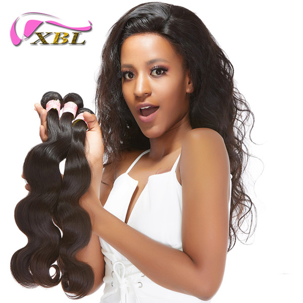 XBL Free Bundles Or Top Lace Closure Human Hair Bundles with Closure Total 4 Pieces Human Hair Extensions