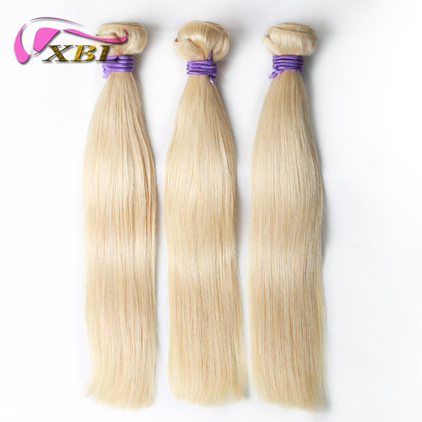 xblhair 613 silky straight human hair bundles remy blonde silky straight human hair bundles 2/3 pieces one set