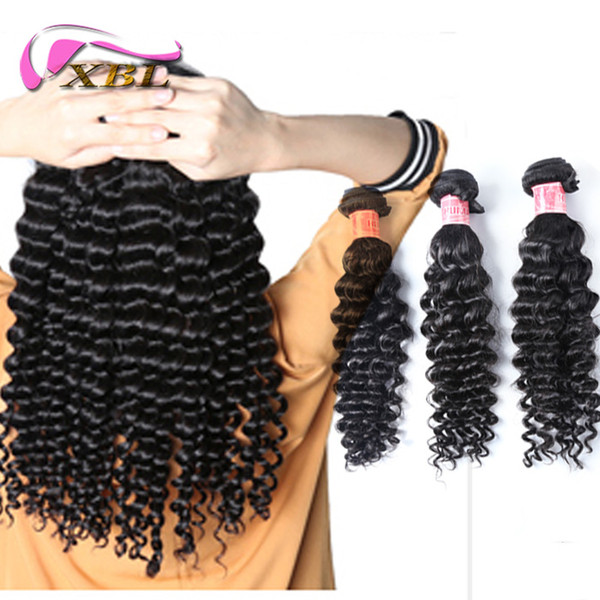 xblhair deep wave human hair extensions virgin peruvian deep wave 3pcs human hair bundles by fedex