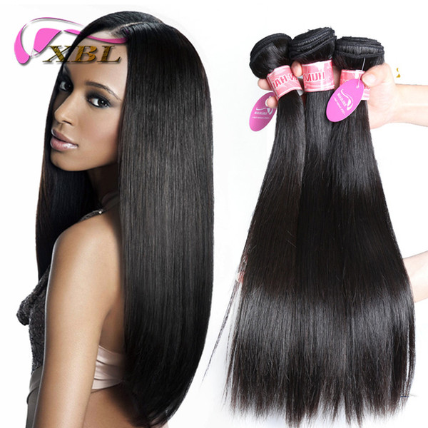 xblhair loose wave human hair extensions 3pcs bundles human hair brazilian straight and body wave within one link