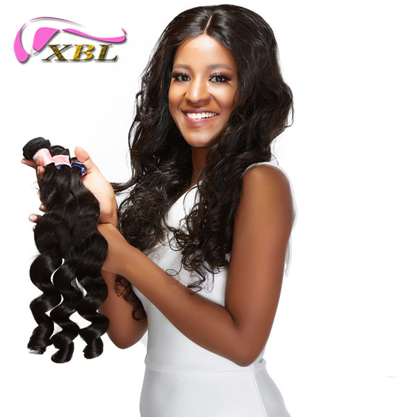 xblhair loose wave human hair bundles virgin human hair extensions 3/4 bundles sale within large stock