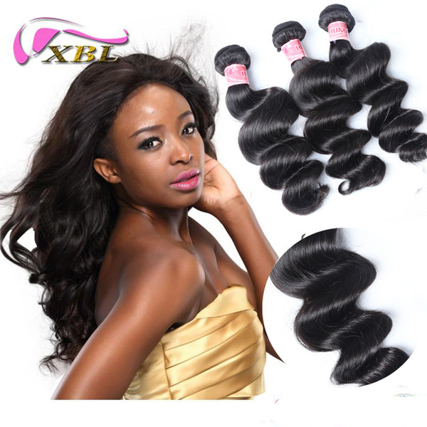 Virgin Brazilian hair bundles human hair weave Loose wave wefts 8-28inch Unprocessed Peruvian Malaysian Indian dyeable hair Extensions