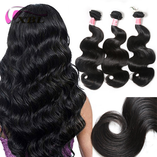 XBL Body Wave Human Hair Weave Virgin Brazilian Remy Human Hair Cuticle Aligned Double Layers Machine Weft