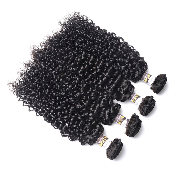 Indian Kinky Curly Hair Indian Curly Hair 100% Human Remy Hair Weaving Natural Color Machine Double Weft 8-28 Inches 3 Piece