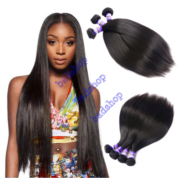 Grade 8A Brazilian Virgin Straight Hair Unprocessed Brazilian Human Hair Weave 4Pcs Cheap Brazilian Peruvian Indian Hair Straight bundles